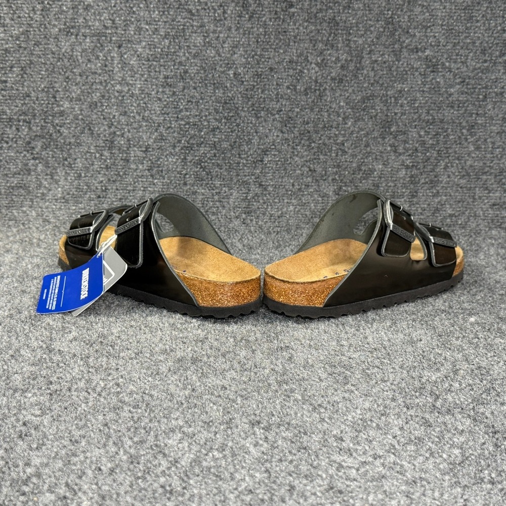 Birkenstock Arizona Soft Footbed Sandal Women 6 Metallic Anthracite Buckle Slide - Picture 6 of 11